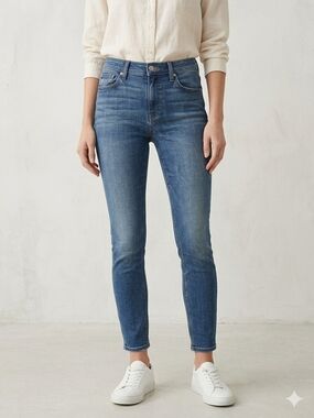 AG Adriano Goldschmied "Farrah Ankle" High-Rise Skinny Jeans - 26R